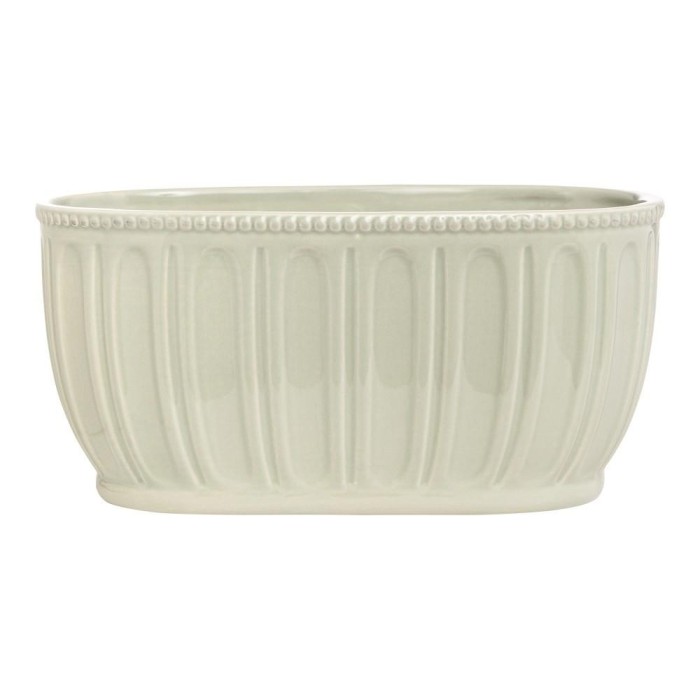 VASO CERAMICA OVALE CM.25,5x13x12,5 VERDE